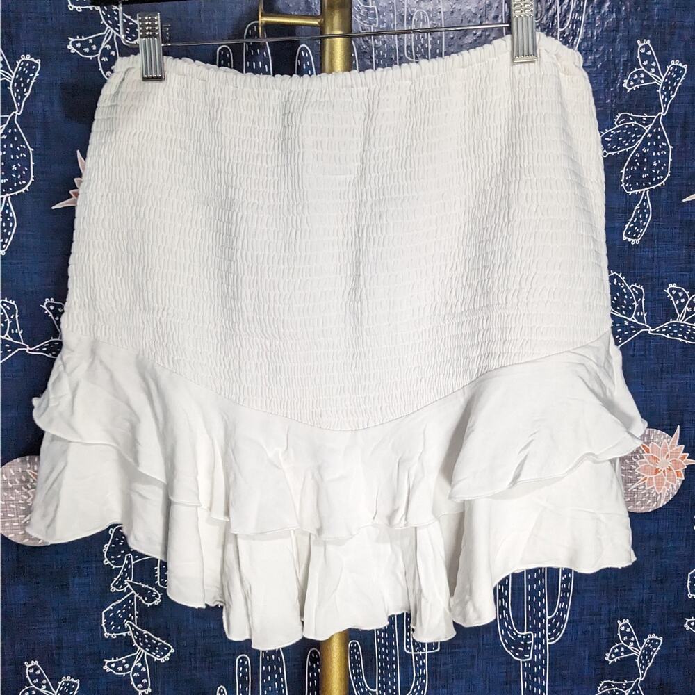 Chaser White Ruffled Mini Skirt - Picture 4 of 9